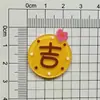 Novo Acrílico Divertido Texto Ano Novo Auspicioso Pequenos Personagens DIY Acessórios de Joia Grampo de Cabelo Infantil Faixa de Cabeça Broche Carro
