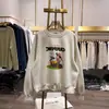 Sudadera con Estampado de Dibujos Animados Retro Europeo para Mujer Otoño e Invierno 2025 Nuevo Estilo Coreano Holgado Estilo Perezoso Chaqueta Casual Superior
