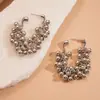 Pendientes Redondos Geométricos con Borlas, Estilo Minimalista Europeo y Americano, Uso Bidireccional, Pendientes Únicos de Nicho Vintage Envejecidos para Mujer
