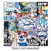 50 pegatinas de esquí graffiti personalidad transfronterizo dibujos animados deportes creativo DIY teléfono móvil equipaje impermeable