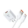 Cargador de 66W Adecuado para Teléfonos Apple, Android, Honor, Huawei, Adaptador de Carga Súper Rápida USB