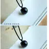 Collar de Cuerda Cristal de Fresa Flor de Durazno para Garantizar Paz Obsidiana Regalo de Buena Suerte Cumpleaños Pareja un BFF Nicho