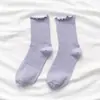 Meias de orelha de madeira femininas, meias de cano alto, brancas, finas, da moda, japonesas, meias de renda, verão