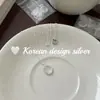 Colar Minimalista Ins-Style Coreano de Design de Nicho em Prata Esterlina S925 com Calcedônia Branca Oval Estilo Fresco e Elegante