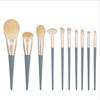 Lanqiao juego de 10 brochas de maquillaje brocha brocha para polvo suelto juego completo de herramientas de belleza fábrica en stock venta al por mayor entrega de una pieza