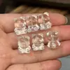 Cristal Blanco Piezoeléctrico Cuerpo Limpieza Estrella Luna Loto Perlas Sueltas Accesorios Pulsera Collar DIY Hecho a Mano Cuentas Espaciadoras