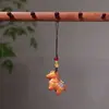 Sándalo Morado Pintado Caballo del Zodiaco Colgante para Teléfono Llavero de Riqueza Instantánea DIY para el Año de Nacimiento Colgante para Bolso