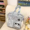 Bolso Cruzado para Niñas, Lindo Bolso Ita Transparente Estilo Japonés de Gran Capacidad, Bolso Tote de Gran Capacidad, Bolso de Hombro para Estudiantes