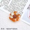 Juguete de Comida de Pan de Gatito de Dibujos Animados Adornos Pequeños DIY Accesorios de Pegamento de Crema Pinzas para el Cabello Hebillas para Zapatos con Agujero Decoración Accesorios de Resina
