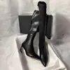 Novo produto Senyu Hai Xiang Botas de salto alto elásticas de bico fino estilo coreano, cano alto, justas, elegantes