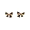 Pendientes de Aro Negros Exquisitos y Compactos Transfronterizos Europeos y Americanos, Femeninos, de Alta Gama, Lujo Ligero, Pendientes y Accesorios para Orejas de Nicho
