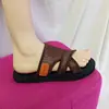 Pantuflas Grandes Video Real Cabeza Redonda Moda Casual Cruzadas Gruesas 35-43 Grandes