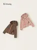 Bangxuan Huzhou Zhili ropa infantil sudadera infantil elegante top a rayas para niño pequeño otoño estilo coreano chaqueta para niña