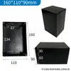 Caixa de junção externa de plástico ABS preto, à prova de chuva, botão terminal de bateria, iluminação, caixa selada subterrânea