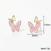 Brincos de Tarraxa Pequenos Borboleta Estilo Coreano Cao Shi Brincos Pequenos Simples Elegantes Brincos de Orelha Fada Mesmo Estilo de Celebridade da Internet