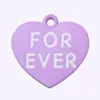 Nuevo Llavero Colgante Etiqueta Pequeña de Texto de un Lado Corazón Fprever Forever Color Caramelo Accesorios en Inglés