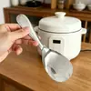 Colher de arroz em aço inoxidável, colher de servir de cozinha antiaderente, espátula de arroz, colher de arroz grande para uso doméstico, colher de servir para autoatendimento de cafeteria