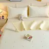 Conjunto de Capa de Cama de Algodão Lavado Modelo Novo 2026, Conjunto de Três Peças Acolchoado Tatami de Grau A para Maternidade e Bebê, Adequado para Todas as Estações