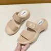Sandalias de Verano para Mujer sin Cierre Transfronterizas, Antideslizantes, Casuales, de Suela Gruesa, que Aumentan la Altura, Sandalias de Dos Tiras de Nueva Moda al por Mayor