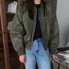 Enviado Ahora: Elegante Chaqueta de Cuello Vintage Versátil para Primavera con Diseño de Costuras Visibles, Chaqueta de Cuero Holgada de Manga Larga