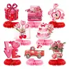 Nuevo juego de decoración serie roja para el Día de San Valentín para arreglo de escenas, decoración de fiestas y adornos de mesa
