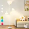 Lámpara de pie moderna minimalista, lámpara de pie multifuncional de doble cabezal para sala de estar, lámpara de pie para estudio, dormitorio, lámpara de mesita de noche