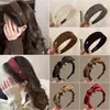 Novos Headbands Coreanos Outono e Inverno 2025, Headbands Antiderrapantes de Xadrez Retrô, Grampos de Cabelo para Uso Diário, Potes de Cabelo com Pérolas e Acessórios de Cabelo