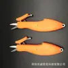 Pinzas de pesca de boca puntiaguda de acero inoxidable multiusos pinzas Luya tijeras fuertes para sedal de pesca selector de peces pinzas para anzuelos tijeras de línea en forma de U