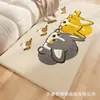 Alfombra de Piso de Imitación Cachemir Amigable con la Piel de Cachorro Linda de Dibujos Animados Sin Lavado Cómoda y Suave para Dormitorio Decoración de Mesita de Noche Alfombra de Piso Fácil de Cuidar