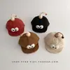 Chapéu de Bebê Desenho Animado Fofo Outono e Inverno Quente à Prova de Vento de Veludo Cotelê com Aba Boné de Beisebol para Meninos e Meninas de Poucos Meses