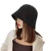 Sombrero de Pescador con Calados Estilo K para Mujer Verano Versátil Moda Transpirable Sombrero para el Sol Sombrilla para Exteriores Playa Sombrero Cubeta