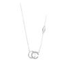 Collar 925 doble c estudiante femenino estilo coreano simple ins cadena clavícula que no se desvanece nicho de lujo ligero collar con colgante frío