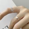 Ins Hip-Hop Estilo Punk Cool Ring Casal Namorada Personalidade Anel Feminino Estilo Coreano Estudante Simples Abertura Ajuste