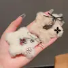 Pasador de Pelo de Felpa con Forma de Estrella de Cinco Puntas para Mujer, Nuevo Clip para Flequillo Otoño e Invierno 2024, Adorno para la Cabeza, Pinza Lateral, Parte Posterior de la Cabeza, Clip BB para Cabello Roto
