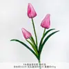 3 botões de tulipa artificiais, flores artificiais, flores artificiais de seda, decorações de arranjos florais para locais de casamento, salões de cerimônia e decoração de sala de estar