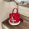2026 Nueva Moda Transfronteriza Bolso de Lona de Moda Simple Bolso de Mano Casual Simple Bolso Cruzado Tipo Cubeta Estilo Coreano para Mujer