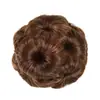 Peluca de Mujer con Nueve Pinzas para el Cabello en Forma de Flor, Herramienta de Peinado con Pedrería, Moño de Flor, Moño Completo, Peluca Adornada con Pedrería, Postizo de Cabello Natural