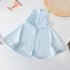Roupa de proteção solar para bebê com capuz, verão, fina, capa infantil para bebê, à prova de UV, roupa para pele, camisa de ar condicionado, peça externa