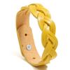 Pulsera punk de fábrica directa para damas coreanas tejida en cuero, sencilla, color comodín, accesorios de pulsera para estudiantes al por mayor