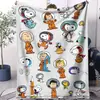 Manta Suave y Cálida con Dibujo de Perro Snoopy de Dibujos Animados Felpa para Niños y Adultos Cubre Sofá Felpa Manta para Siesta de Estudiantes