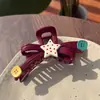 Nuevo Clip Divertido de Plástico con Botón de Estrella Irregular y Lazo para el Cabello de Primavera y Verano, Lindo Clip para el Cabello, Clip para el Cabello con Rayas Onduladas