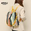 Mochila da Moda 2025 Pintada com Tinta Salpicada Mochila Casual Três Usos Multifuncional Grande Capacidade Bolsa de Viagem