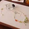 Colar de Cristal Natural de Designer, Colar Colorido para Primavera e Verão, Colar Atmosférico de Pérolas de Água Doce, Presente de Luxo Leve para Mulheres