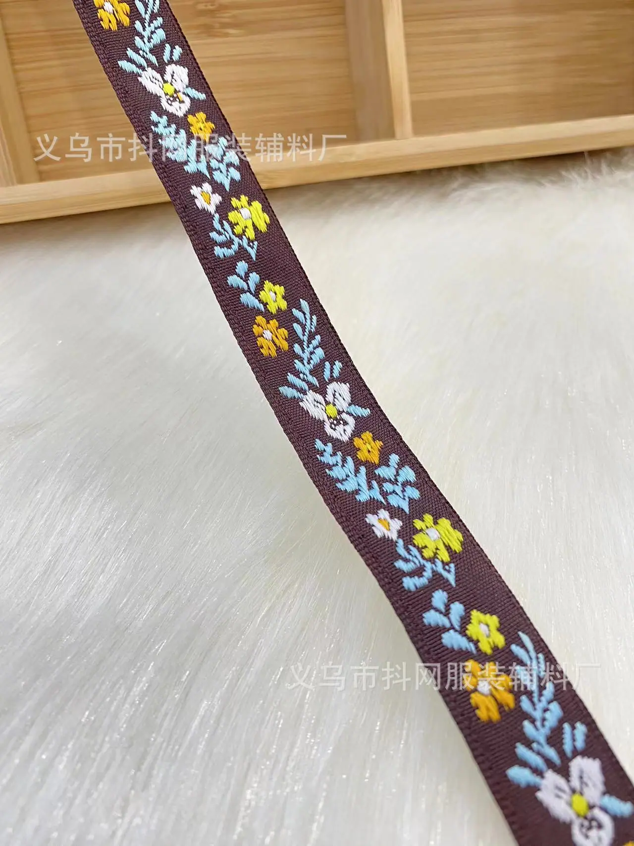 2cm花草提花刺绣织带发饰头饰演出服装辅料