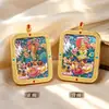 Colgante Thangka Doble Cara Repujado con Patrones Personalizables de Tara Verde, Zaki Lhamo, Karma Amarillo y los Ocho Grandes Budas, en Estilo Étnico