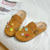 Zuecos Pantuflas Retro Birkenstock para Mujer 2025 Primavera y Otoño Nuevo Estilo Slip-On Estilo Literario Modernos Versátiles Zapatos Birkenstock