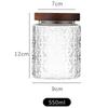 Tarro de vidrio redondo para almacenamiento, tarro sellado para cocina, tarro de madera de acacia en relieve, tarro para almacenar alimentos, tarro de té, botella de almacenamiento al por mayor