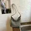 2026 Verão Novo Estilo Cor Contrastante Bolsa Tecida Estilo Ins Praia Bolsa de Palha Bolsa de Ombro Grande Capacidade Bolsa Tote Feminina