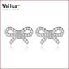 Shake Tone Fast Hand Internet Celebridade Cavalo Tie Brincos Joias Femininas Brincos Pequenos Zircônia Cristal Cristal Brincos Brincos bonitos