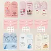 Tarjeta de felicitación de cumpleaños plegable de estilo nuevo Ins para niños, linda de dibujos animados, transfronteriza, para regalar, tarjeta de regalo handwritten con bendición en inglés